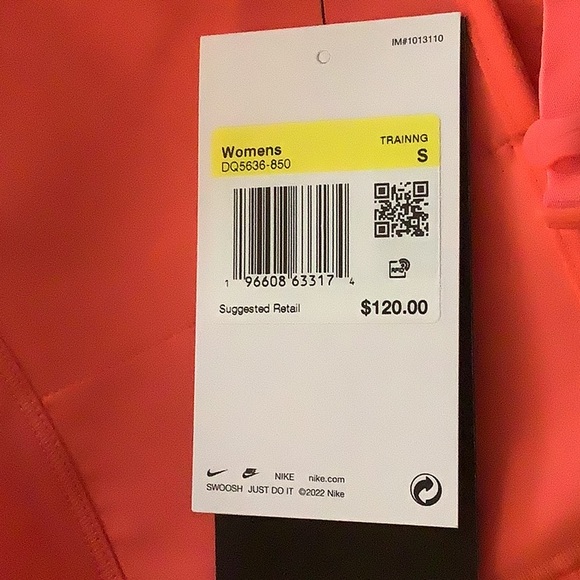 Women’s Nike Go Legging Firm Support High Rise 7/8 Length Size Small Orange - Picture 11 of 11